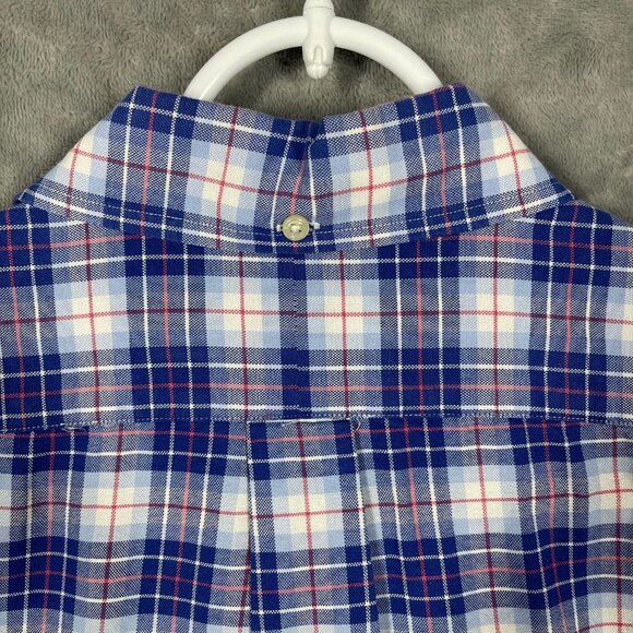 Ralph Lauren Blue & Red Plaid Short Sleeve Flesh Pony‎ Shirt Mens Size Large - Picture 9 of 9